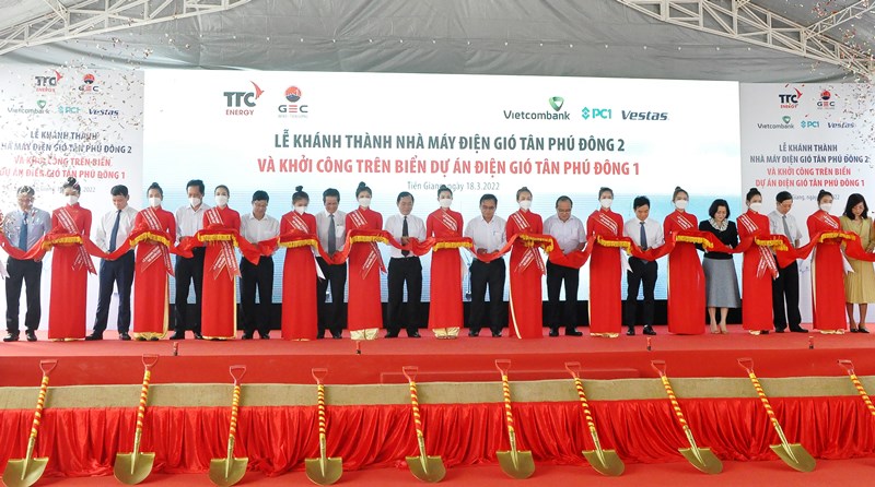 Tiền Giang: Khánh thành dự án điện gió Tân Phú Đông 2