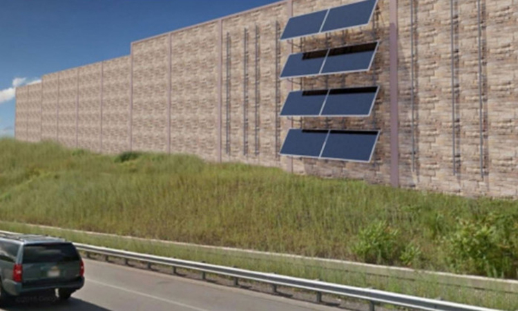Tường chắn âm gắn pin mặt trời đầu tiên ở Mỹ